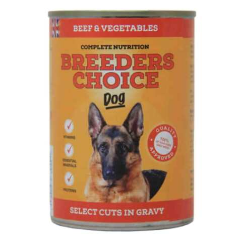 Breeders Choice Beef And Vegetables In Gravy Dog Food 400g