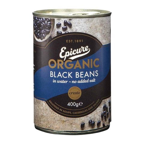 Epicure Organic Black Beans In Water 400g