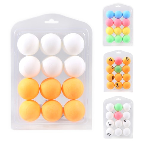 Generic-12 Pcs Colorful Ping Pong Balls Table Tennis Decor Balls Multi-functional Ping Pong Ball Amateur Training Practice Balls Entertainment Toy Gift Mix   Colors