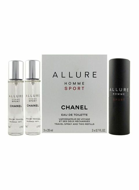 Buy Chanel Allure Sport De Toilette For Men - 3 x 20ml Online - Shop & Personal Care on Carrefour UAE