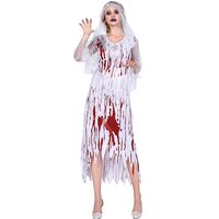 Uaejj Halloween Costumes For Women, Halloween Girls Clothes, Lace Bloodstained Bride Costume, Adults Halloween Fearsome Costume, Cosplay Costume For Halloween Christmas Birthday Party (Cnf5342)
