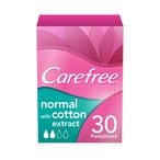 Buy Carefree Unscented Pantyliners With Cotton Extract White 30 count in Saudi Arabia