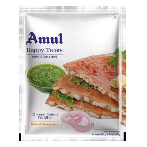 Buy Amul Cheese Onion Paratha 500g in UAE