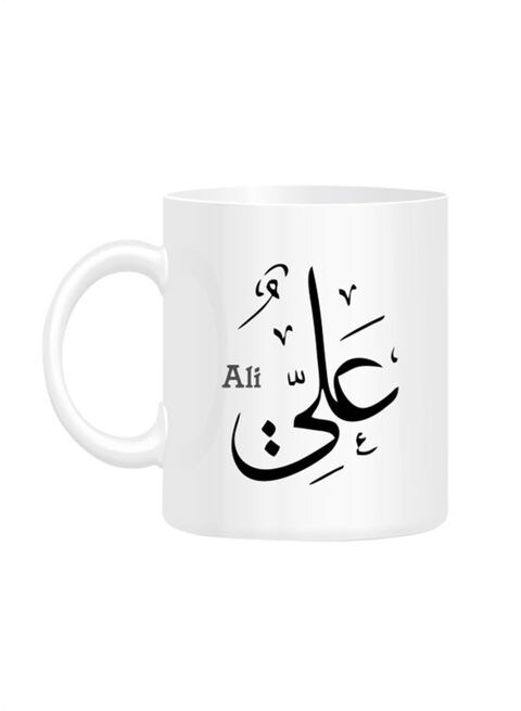 Fm Styles Arabic Calligraphy Name Ali Printed Mug White 10cm