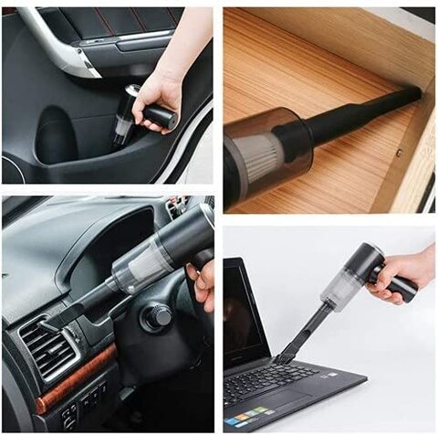 The Mohrim 2 In 1 Car Vacuum Cleaner With LED Light Portable Mini Cordless Handheld