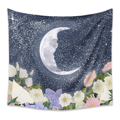 Deals for Less - Wall hanging tapestry home decor , Moon design