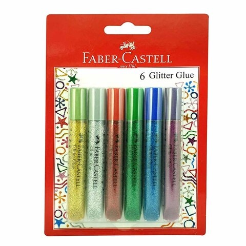 Faber-Castell Glitter Glue Sticks Multicolour 6