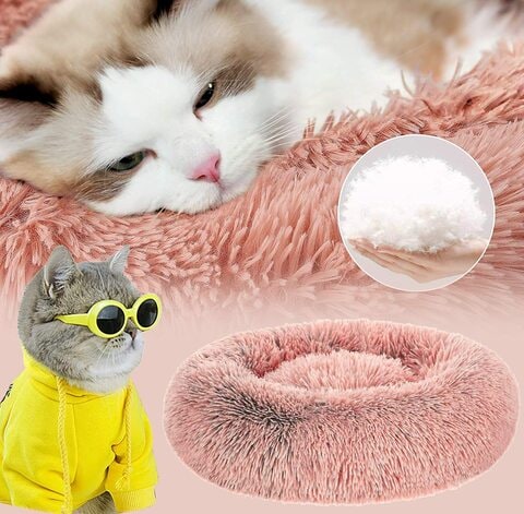 Round cat bed sales cushion