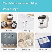 Phomemo M110 Bluetooth Label Maker - Portable Barcode Printer, Mini Wireless Thermal Label Maker Machine For Retail, Address, Jewelry, Home, For iOS &amp; Android, With 40mm X 30mm Label (1 Roll Of 100)
