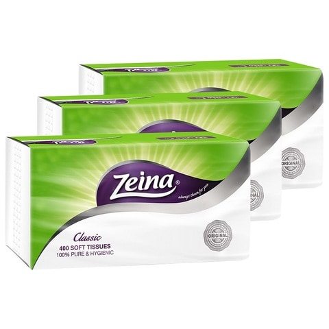 Zeina Facial Tissues - 400 Tissue - 3 Pieces