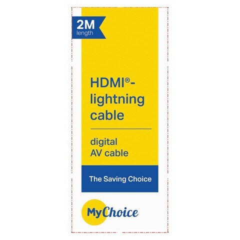 Buy Mychoice Lightning To HDMI Digital Audio Video Cable Red 2m