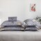 6-Piece King Size Duvet Cover Set 1 Duvet Cover + 1 Fitted Sheet + 4 Pillow Cases Microfibre SAYONEE