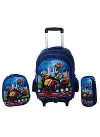 ParaJohn School Rolling Backpack All In One Set Of 3, School Bag Set With Pencil Case,Lunch Bag For Boys And Girls, Back To School Essential, Trolley Bag For School