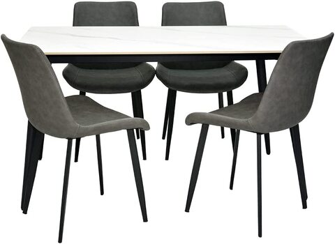 Modern black store dining set