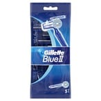 Buy Gillette Blue 2 Chromium Coated Disposable Razors 5 Pieces in Kuwait