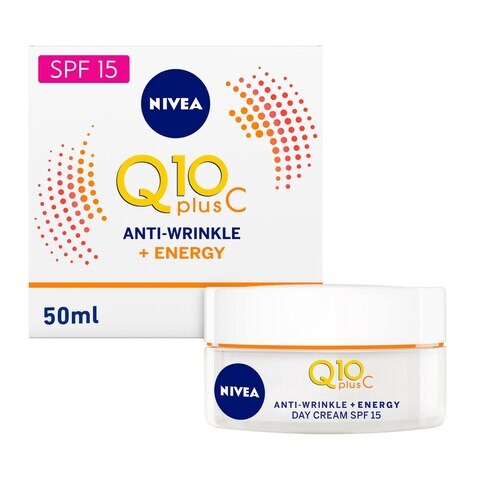 NIVEA Q10 Plus C Anti-Wrinkle + Energy Day Face Cream With Vitamin C 50ml