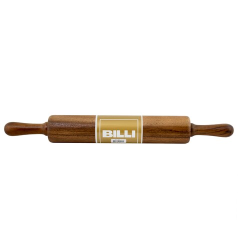 Buy BILLI Classic Wooden Revolving Rolling Pin 30cm Acacia