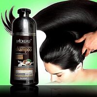 Mokeru Hair Color Shampoo Natural Coconut Oil Hair Dye Long Lasting 500ML