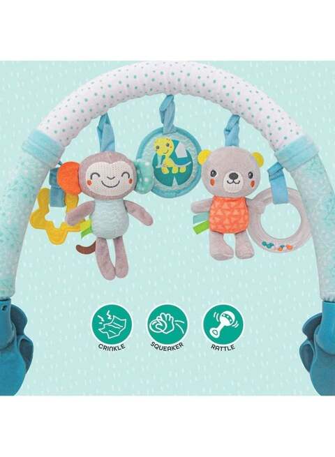Moon Jungle Friends Activity Toy Bar, Hanging Toy, Play Arch Stroller Crib Pram Activity Bar, Plush Toy 0 +, M &lrm;44 X 9 X 30cm