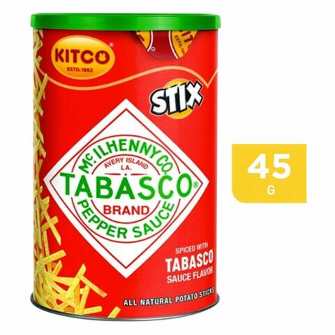 Kitco Stix Tabasco Pepper Sauce Potato Sticks 45g Pack of 6