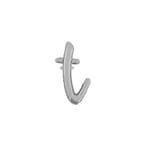 Buy The Party Popper - Script Letter t Foil Balloons Silver in UAE