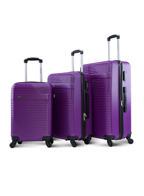 Lightweight 3-Pieces ABS Hard side Travel Luggage Trolley Bag Set with Lock for men / women / unisex Hard shell strong