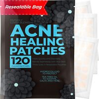 Keyconcepts Acne Patches (120 Count) With Tea Tree Oil, Hydrocolloid Pimple Patches For Face - Zit Patch Acne Dots - Cystic Acne Patches Treatment - Pimple Patch With 3 Size Acne Stickers