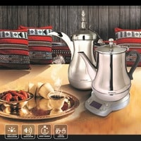Crownline DUO-252 Karak Tea/Arabic Coffee Maker, 0.8L capacity, 850-1000W, 220-240V, 50-60Hz, Powered By Strix Technology