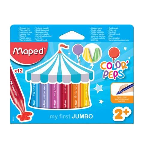 Maped Wax Jumbo Crayons 12 Pieces