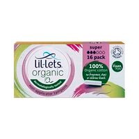 Lil-Lets Organic Non-Applicator Super White 16 Tampons