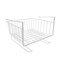 FWQPRA &reg; Under Shelf Basket Metal Wire Rack Slides Under Shelves with Hangers -White/Black (White, Standard Size)