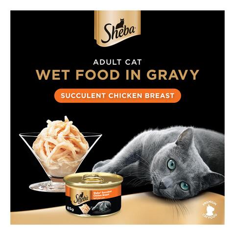 Sheba Cat Food Succulent Chicken Breast 85g Can