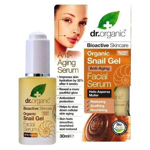 Dr. Organic Bioactive Skincare Snail Gel Anti-Aging Facial Serum Clear 30ml