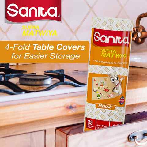 Sanita Sufra Matwiya Table Cover Hassir White 28 count