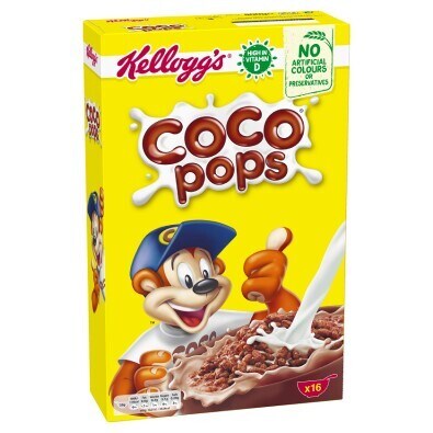 Kellogg  Coco Pops Jumbo Chcolate Maize Cereal 375g