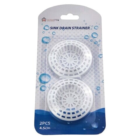 Buy Home Pro Plastic Sink Drain Strainer White 4.5cm 2 Online - Shop Home &  Garden on Carrefour UAE