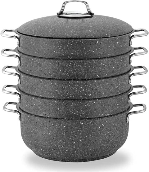 Hascevher Germanitium Steamer Manti Pot 5 Tier Multi Purpose Cooking Pot (26 cm)
