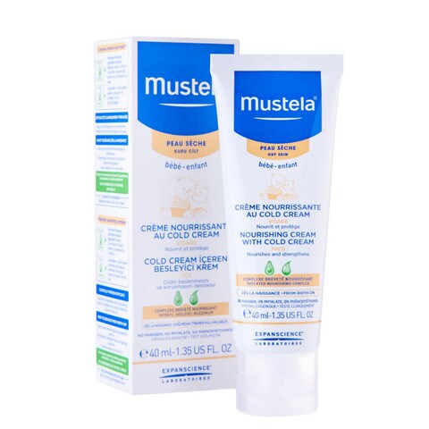 Mustela cold cream face nourishing cream for baby dry skin 40ml