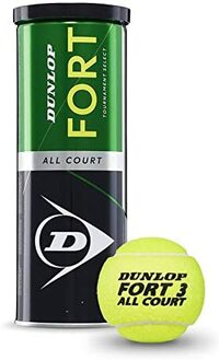 Dunlop Fort All Court Tennis Balls, Set Of 3 Piece DL601315 Per Can