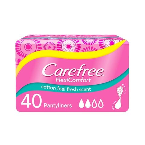 كير فري فوط اليومية فليكسي كومفورت رفيعة للغاية ملاءمة قصوى بنعومة القطن والعطرالمنعش 40 فوطه