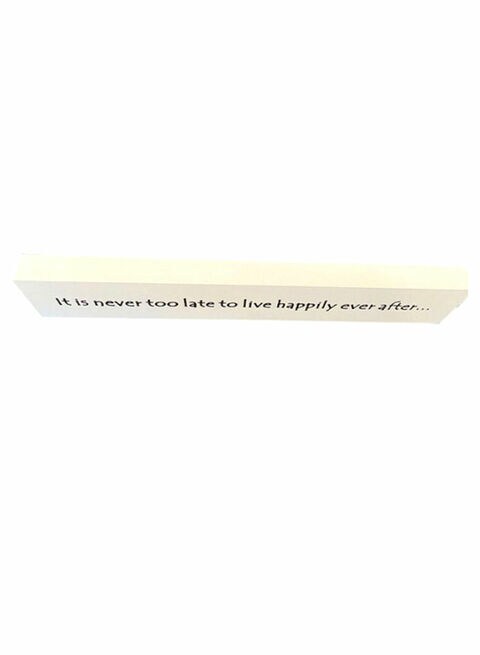 East Lady Decorative Wooden Signboard White/Black 30 x 5cm