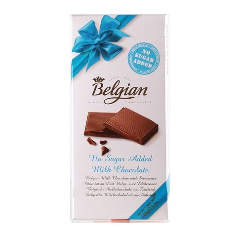 Buy Belgian milk chocolate no sugar added 100 g in Saudi Arabia