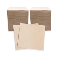 Cocktail Paper Napkins Brown 2 Ply 23x23cm Size - Beverage Bar Napkins Linen Like Square Napkins Eco Friendly &amp; Compostable Everyday Use, Party or Wedding 50 Pieces.