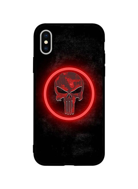 Theodor - Protective Case Cover For Apple iPhone XS Red Skull