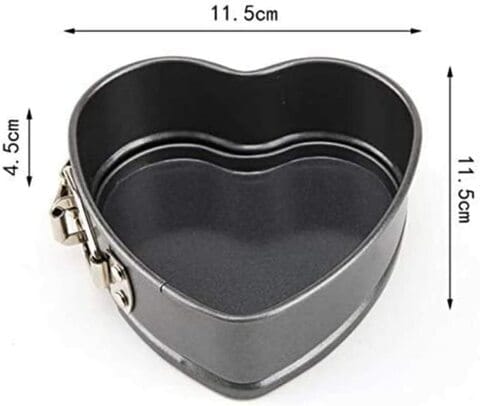 Generic Set Of Three Springform Pans Cake Bake Mould Mold Bakeware With Removable Bottom Round Heart Square Shape Versatile Sturdy