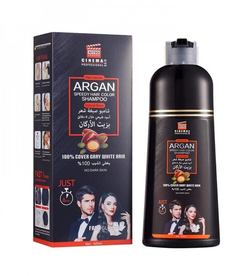 Nitro Canada Argan Speedy Hair Color Shampoo Natural Black 420ml