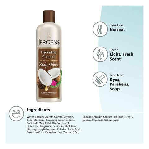 JERGENS BODYWASH HYDRA COCONUT650ML