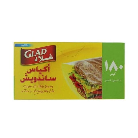 Glad Fold Top Sandwich Bags Clear 180 count