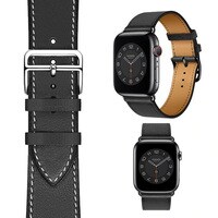 O Ozone Leather Strap Compatible With Apple Watch 40Mm / 38Mm Replacement Watch Band Quick Release Buckle Wristband [Designed For Series 5 / Series 4 / 3 / 2 / 1 ] - Black