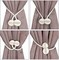 SKY TOUCH 1 Pair Magnetic Curtain Tiebacks Magnetic Curtain Straps Strong Magnetic Curtain Buckle for Home Office, Beige